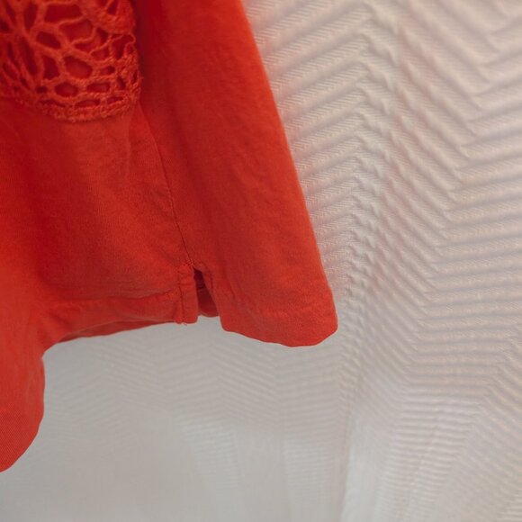 J.Crew Orange Sleeveless Embroidered Lace Trim Top Size Small Tank Summer - Picture 8 of 9